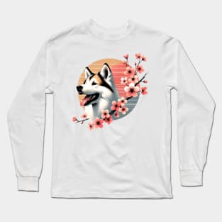 Chinook Embraces Spring with Cherry Blossoms Aflutter Long Sleeve T-Shirt